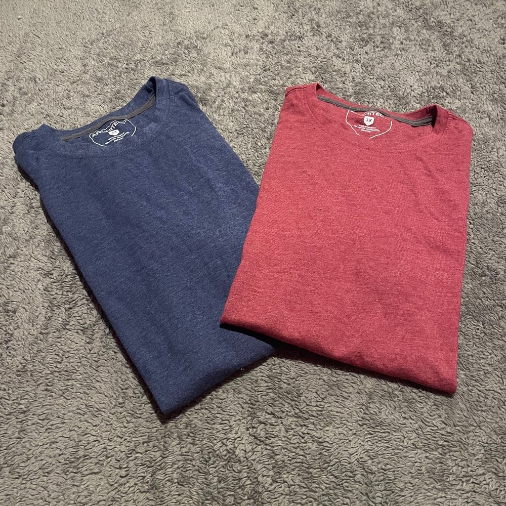 **SET OF 2** Mens 3XL Red & Blue Short Sleeve T Shirt Architect